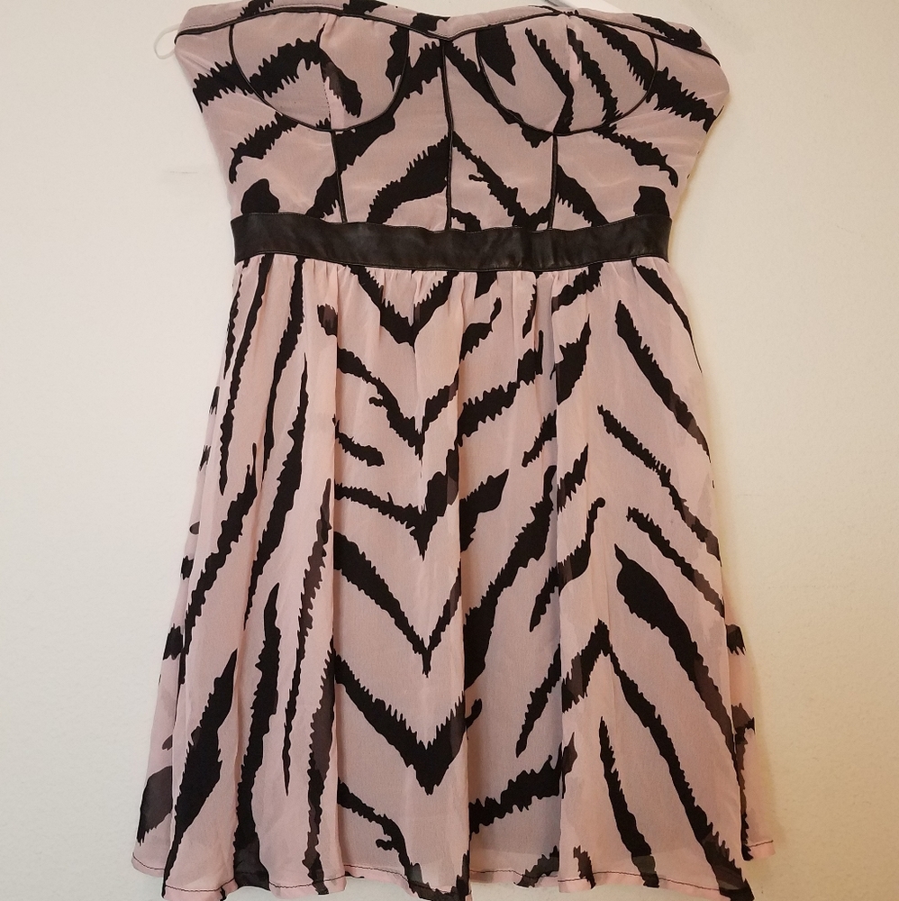 Tube bustier zebra print